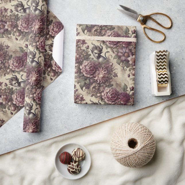 Papel De Presente Pétalas de ameixa Despertadas - Design de Floral G (Artesanato)