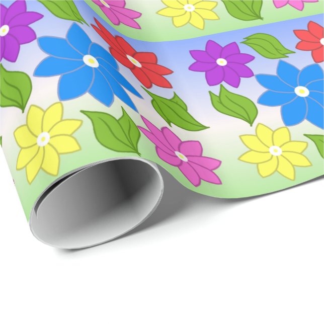 Papel De Presente Pétalas de Verão (Ponta do rolo)
