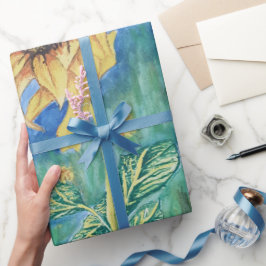 Papel De Presente Pétalas Douradas