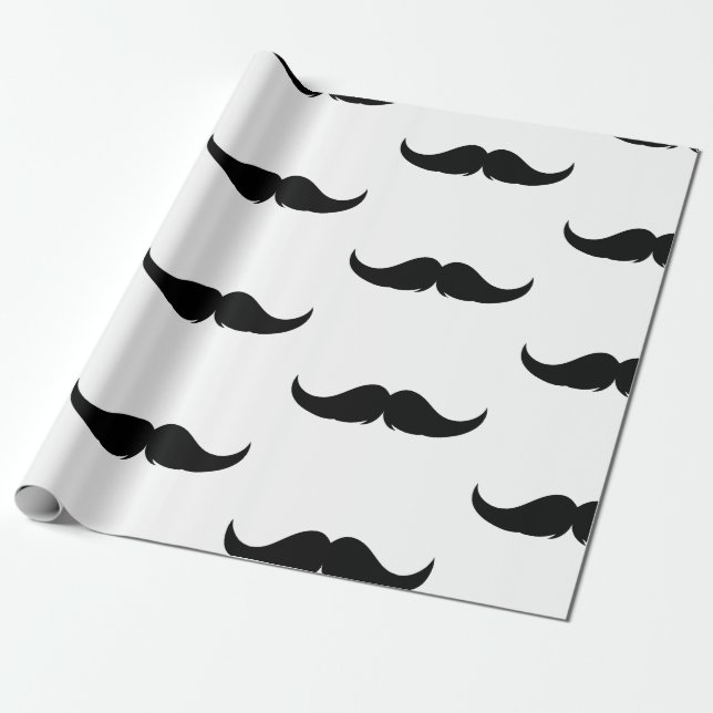 Papel De Presente Petite Handlebar Mustache (Desenrolado)