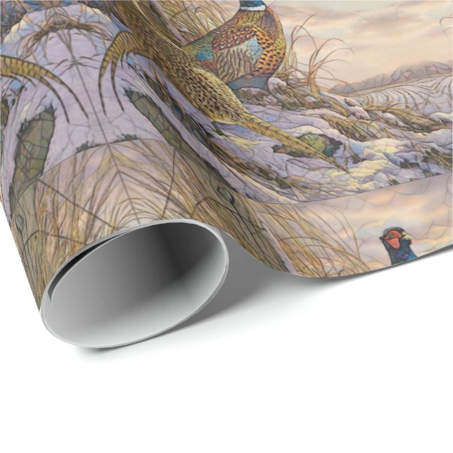 Papel De Presente Pheasant Pillar Candle Flask Gift Box Cerâmica Azu (Ponta do rolo)