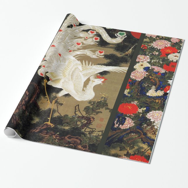 Papel De Presente PHOENIX, Penas, Dia dos Namorados (Desenrolado)