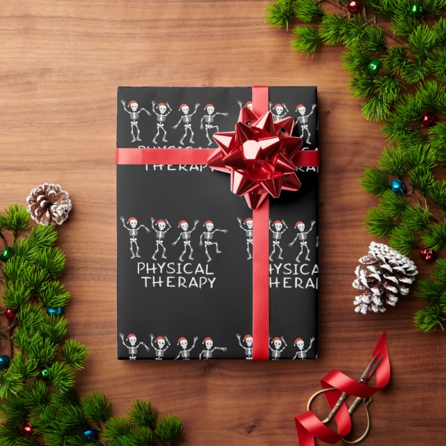 Papel De Presente Physical Therapist Skeleton Christmas DPT Student  (Presente de Natal)