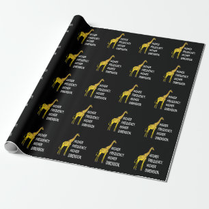 Papel De Presente Piada de Girafa Engraçada
