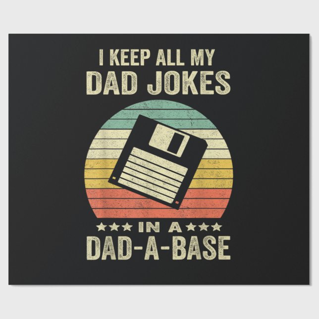Papel De Presente Piadas engraçadas de pai em dad-a-Base (Aberto)