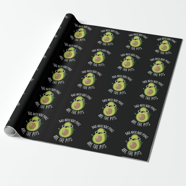 Papel De Presente Piadas Ruins de Abacate São Frutas Péssimas Pun Da (Desenrolado)