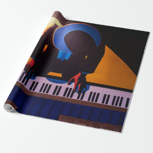 Papel De Presente Piano incrível