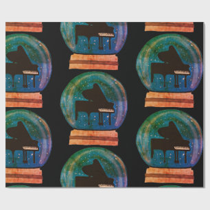 Papel De Presente Piano num globo de neve