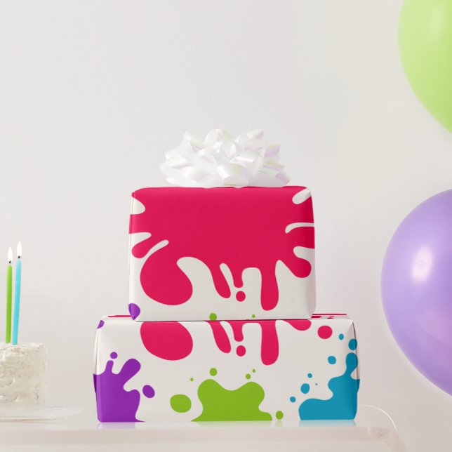 Papel De Presente Piant Spat Colorida (Presentes para festas)