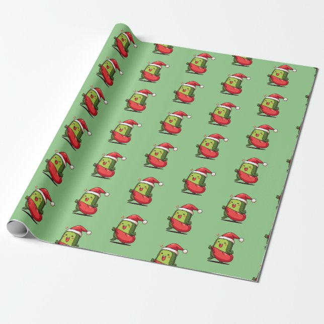 Papel De Presente Pickle de Natal Engraçado (Desenrolado)