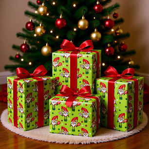 Papel De Presente Pickleball Feliz Livro Verde de Natal