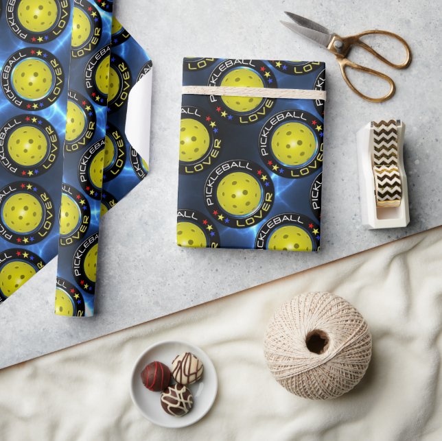 Papel De Presente Pickleball Lover 1 Opções Papel de enrolamento (Artesanato)