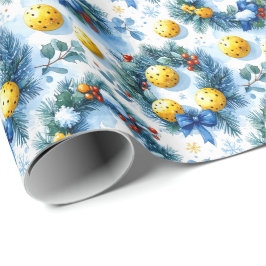Papel De Presente Pickleball Natal temático