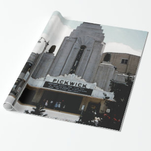 Papel De Presente Pickwick Movie Theater Park Ridge Watercolor Art