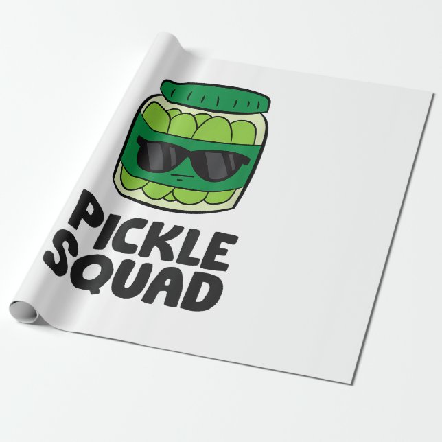 Papel De Presente Picle Lover Team Picles Engraçado Pickle Squad (Desenrolado)