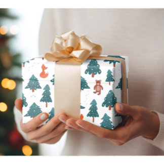 Papel De Presente Picos e criaturas de florestas modernos e espinhos