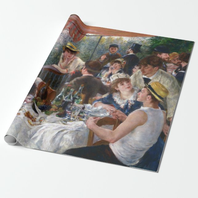 Papel De Presente Pierre-Auguste Renoir - Almoço dos Remadores (Desenrolado)