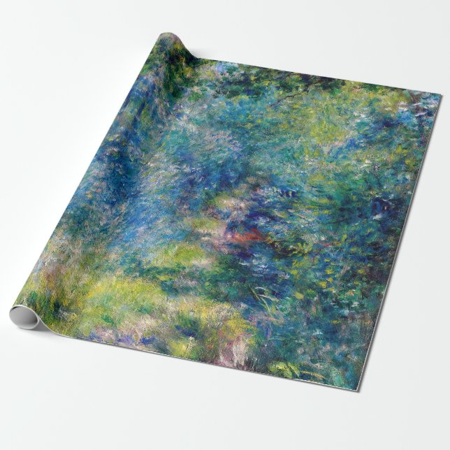 Papel De Presente Pierre-Auguste Renoir - Caminho na Floresta (Desenrolado)