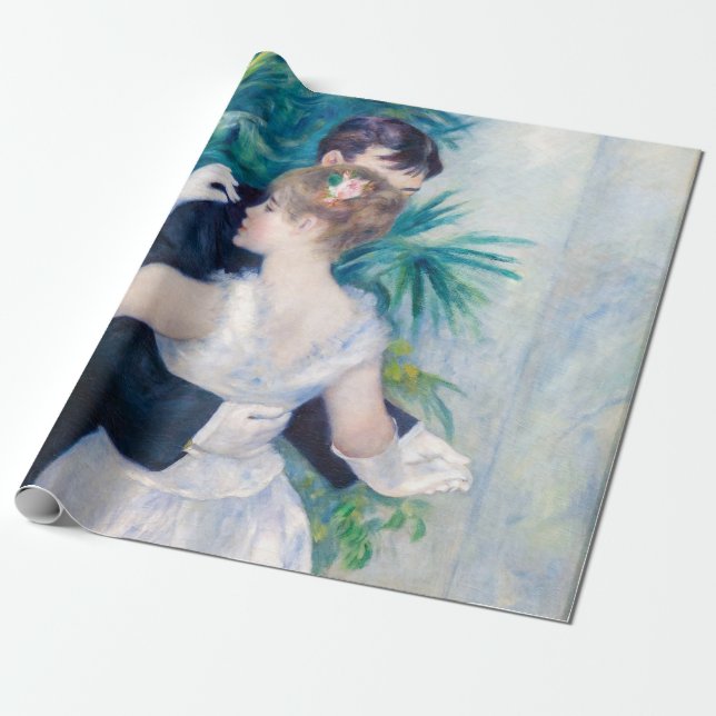 Papel De Presente Pierre-Auguste Renoir - Dança da Cidade (Desenrolado)
