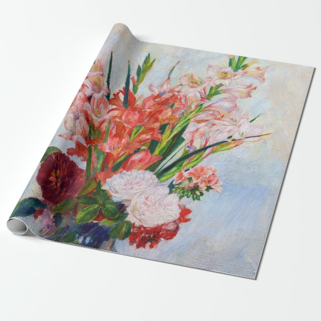 Papel De Presente Pierre-Auguste Renoir - Gladioli (Desenrolado)