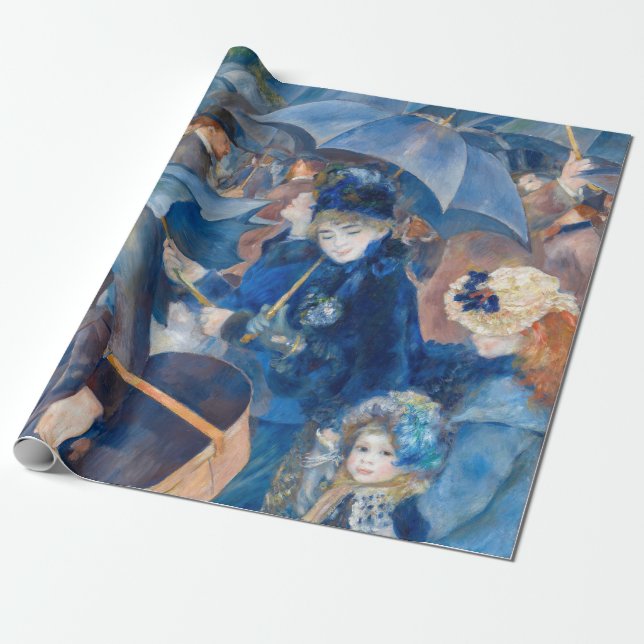 Papel De Presente Pierre-Auguste Renoir - Os Guarda-chuvas (Desenrolado)