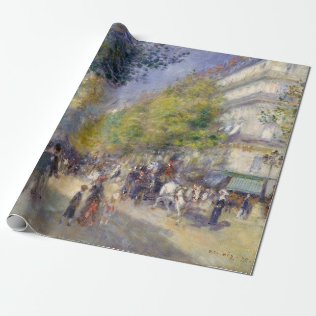 Papel De Presente Pierre-Auguste Renoir - Paris, Grands Boulevards (Desenrolado)