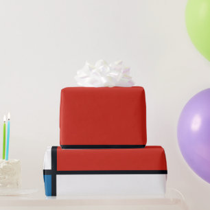 Papel De Presente Piet Mondrian - Abstrato Geométrico de Composição