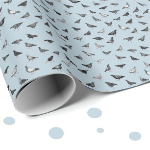 Papel De Presente Pigeon Pattern