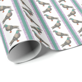 Papel De Presente Pigeon Stripe