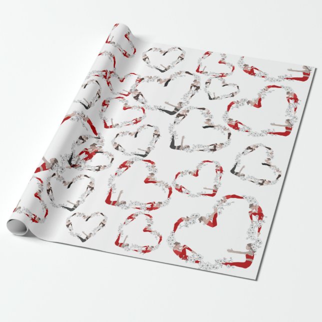 Papel De Presente Pilates Heart  (Desenrolado)