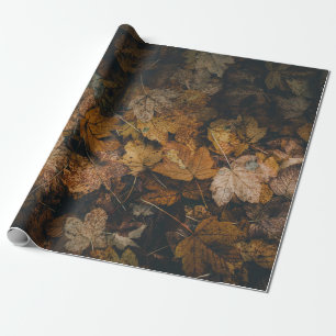 PAPEL DE PRESENTE PILHA DE FOLHAS DE MAPEL ROPRIADAS