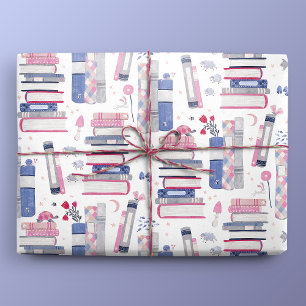Papel De Presente Pilha de Livros Brancos