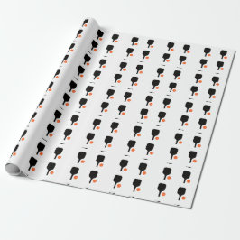 Papel De Presente Pílula de picleball e picleball laranja