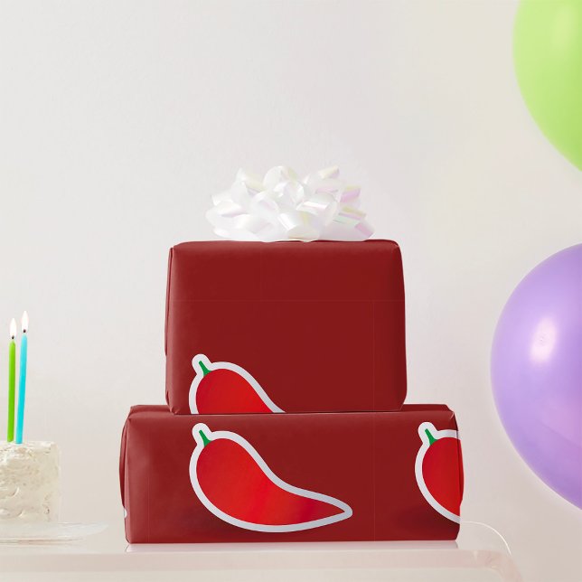 Papel De Presente Pimenta Vermelha (Criador carregado)