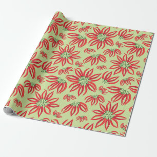Papel De Presente Pimento Natal Pchili Poinsettia