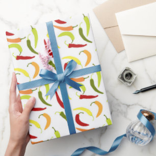 Papel De Presente Pimento-pimentão-preto-e-branco