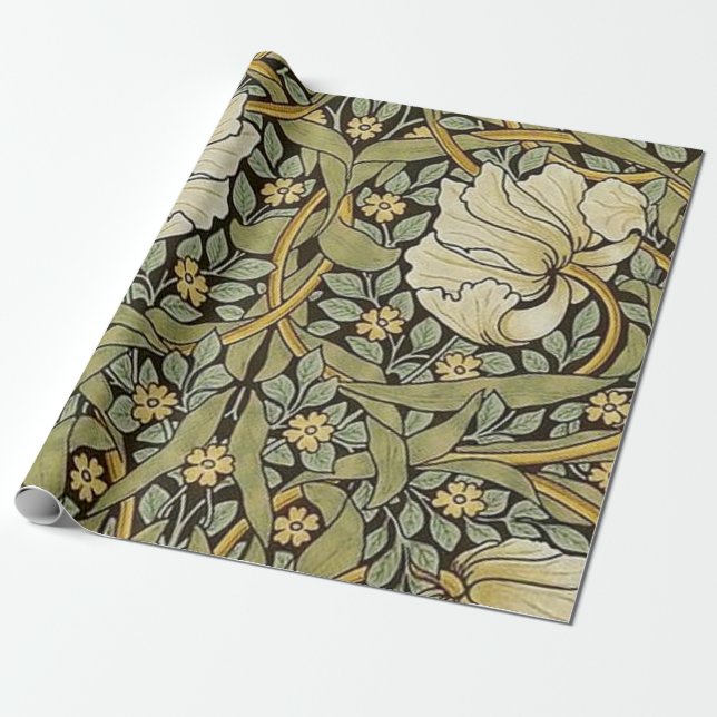 Papel De Presente Pimpernel William Morris (Desenrolado)