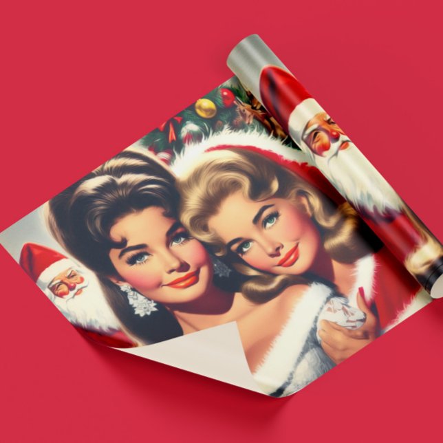 Papel De Presente Pin-ups de Natal Antigos (Criador carregado)