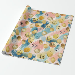 Papel De Presente Pincelada de Abstrato sem costura e padrão de form