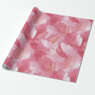Papel De Presente Pincelada Rosa Glitter Padrão Abstrato