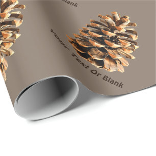 Papel De Presente Pine Cone