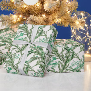Papel De Presente Pine de mola de Natal Feriado