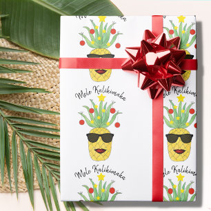 Papel De Presente Pineapple Mele Kalikimaka