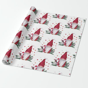 Papel De Presente Pineiro Anão Ramos Estrelas Feliz Natal