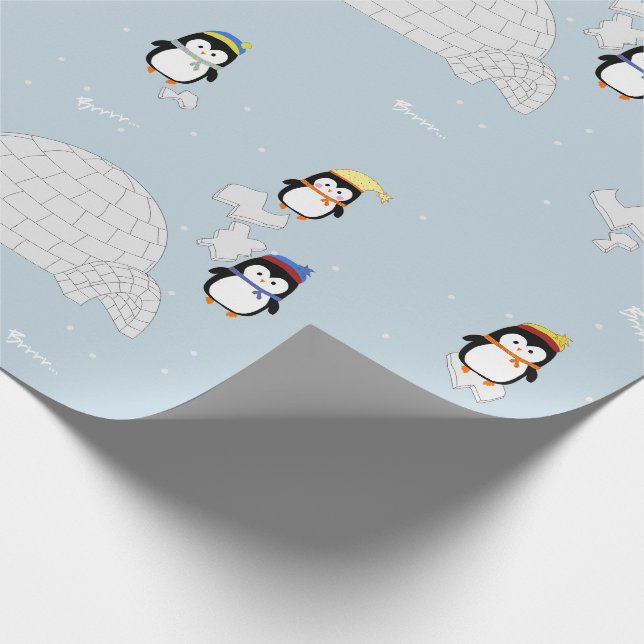 Papel de presente pinguim (Ponta)