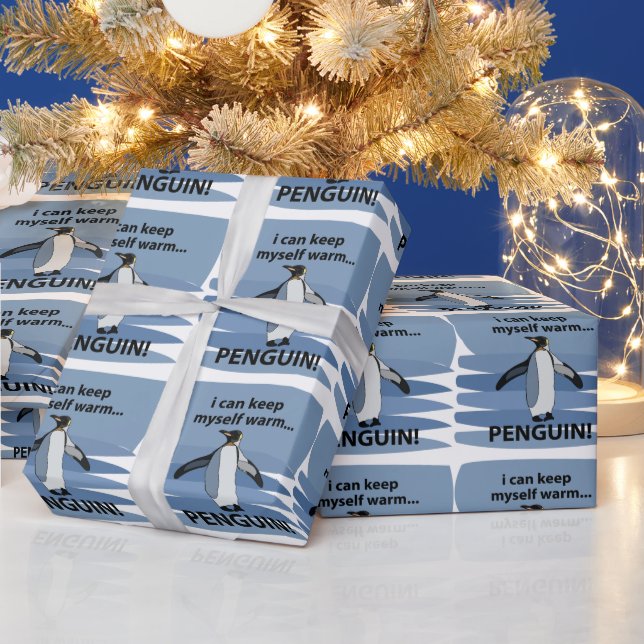 Papel De Presente Pinguim Animal Fofo Engraçado Aniversário (Feriados)