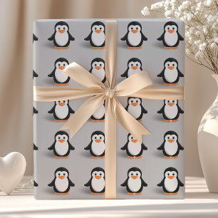 Papel De Presente Pinguim Bebê Fofo