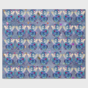 Papel De Presente Pinguim chamado Botão