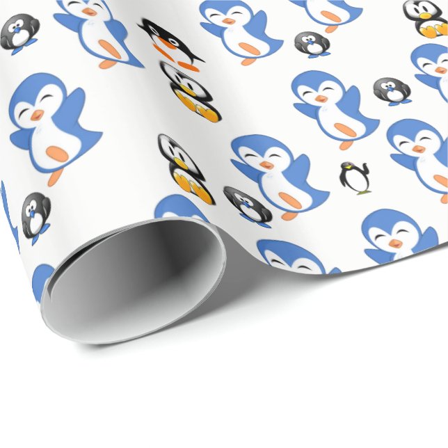 Papel De Presente Pinguim de papel de enrolamento (Ponta do rolo)