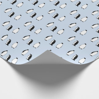 Papel De Presente Pinguim Pássaro Azul Ártico Polar Winter